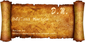 Dézsi Marica névjegykártya